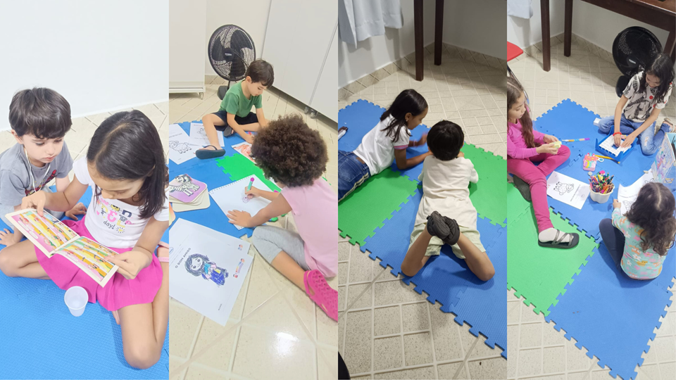 Crianças no Cantinho Florescer