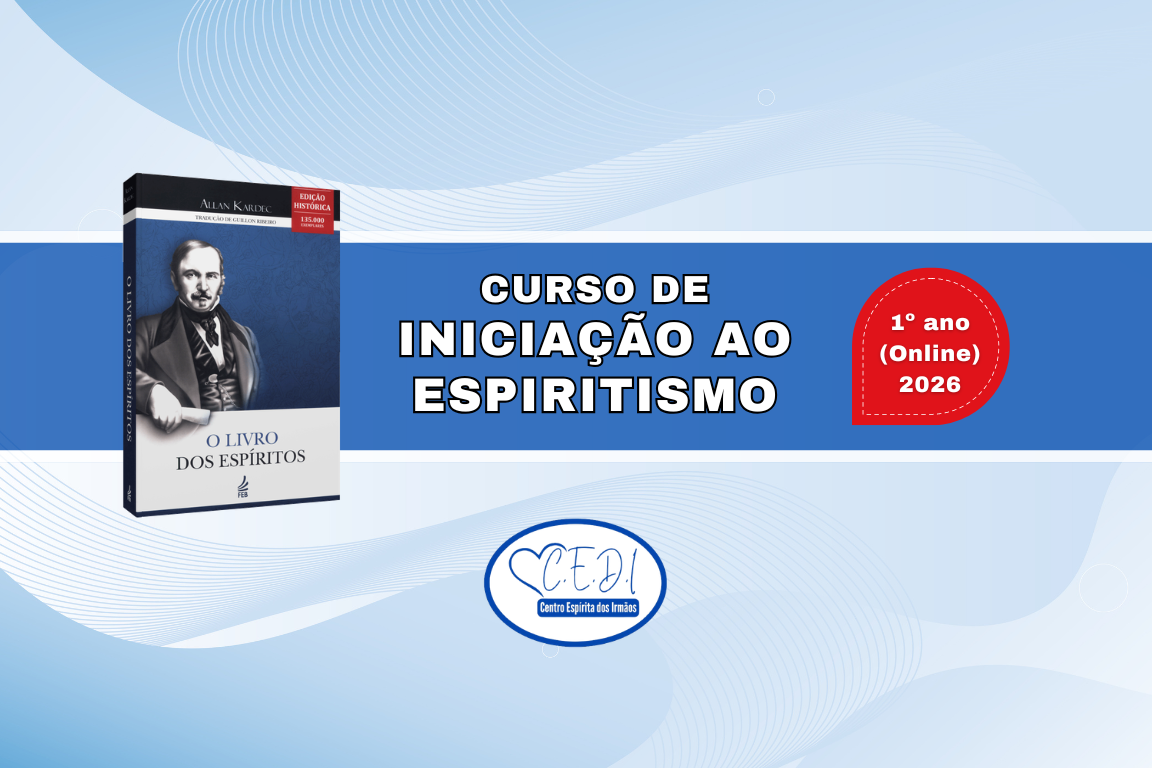 Imagem do curso: Curso de Iniciação ao Espiritismo (online e ao vivo) - 2026